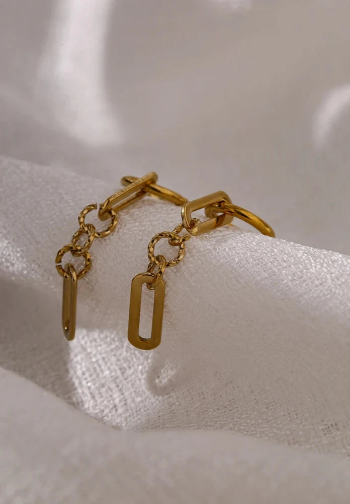 18K PVD Gold Plated Stainless Steel Earrings For Women