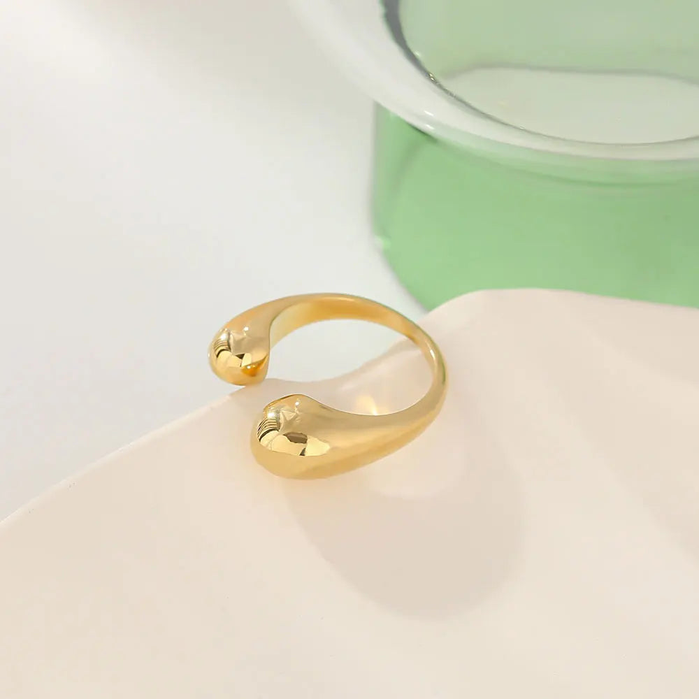 18K Gold Plated Stainless Steel Open Ring