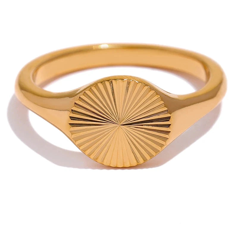 18K Gold Plated Stainless Steel Statement Ring