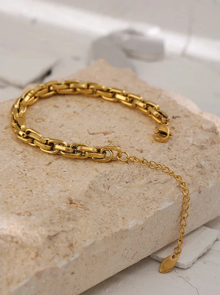 18K Gold Plated Stainless Steel Chain Bracelet