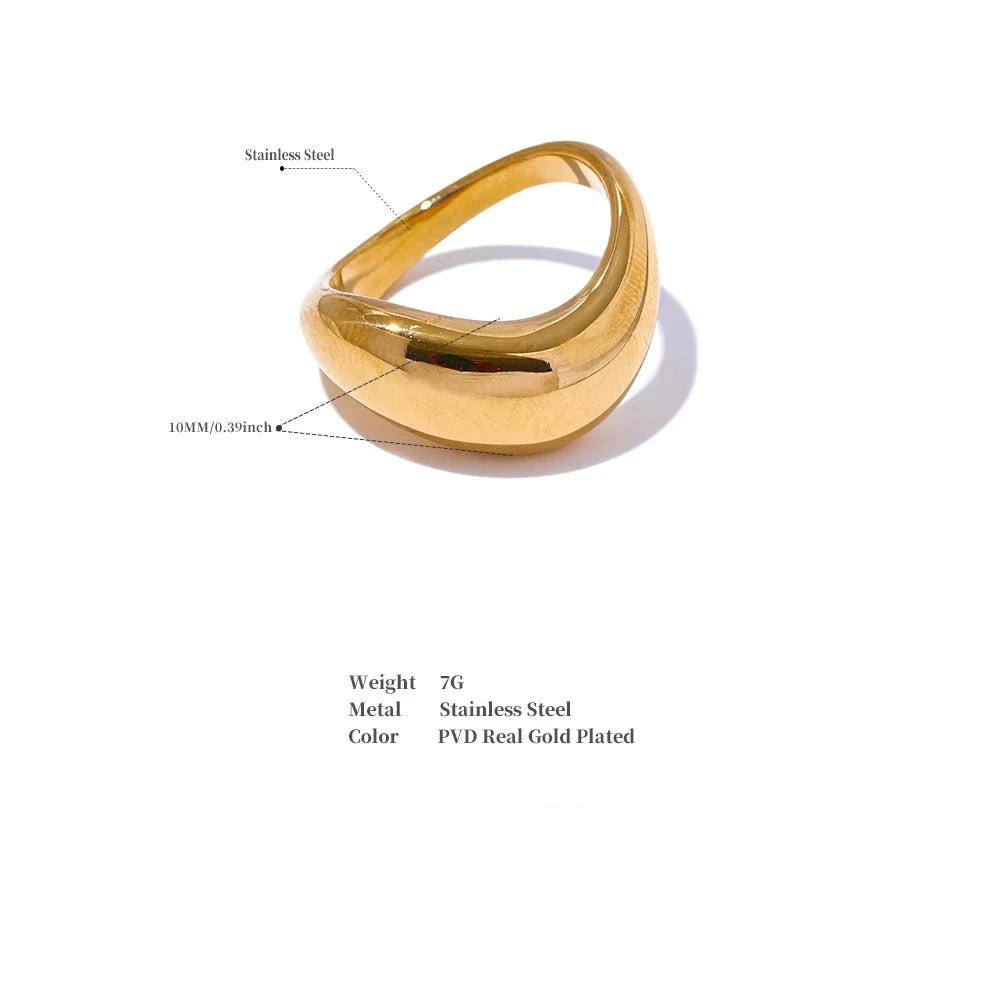 18K Gold Plated Stainless Steel Ring