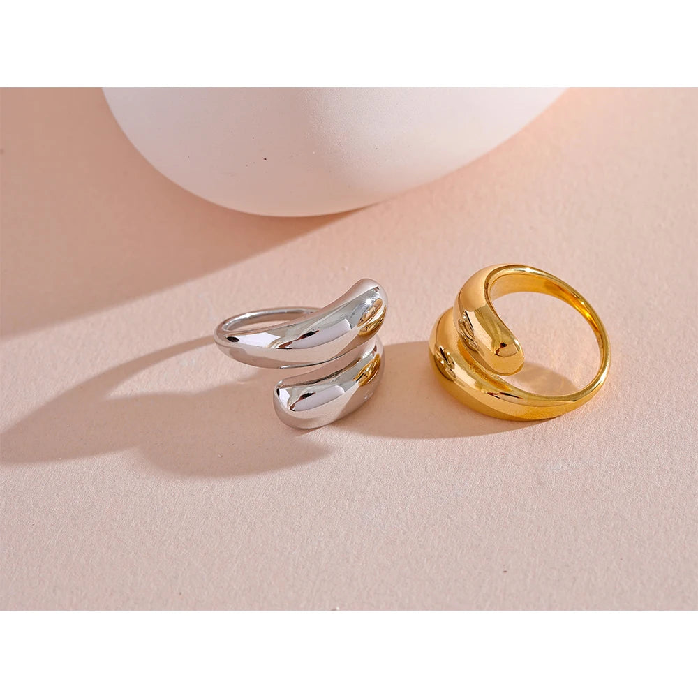 18K Gold Plated Stainless Steel Trendy Ring