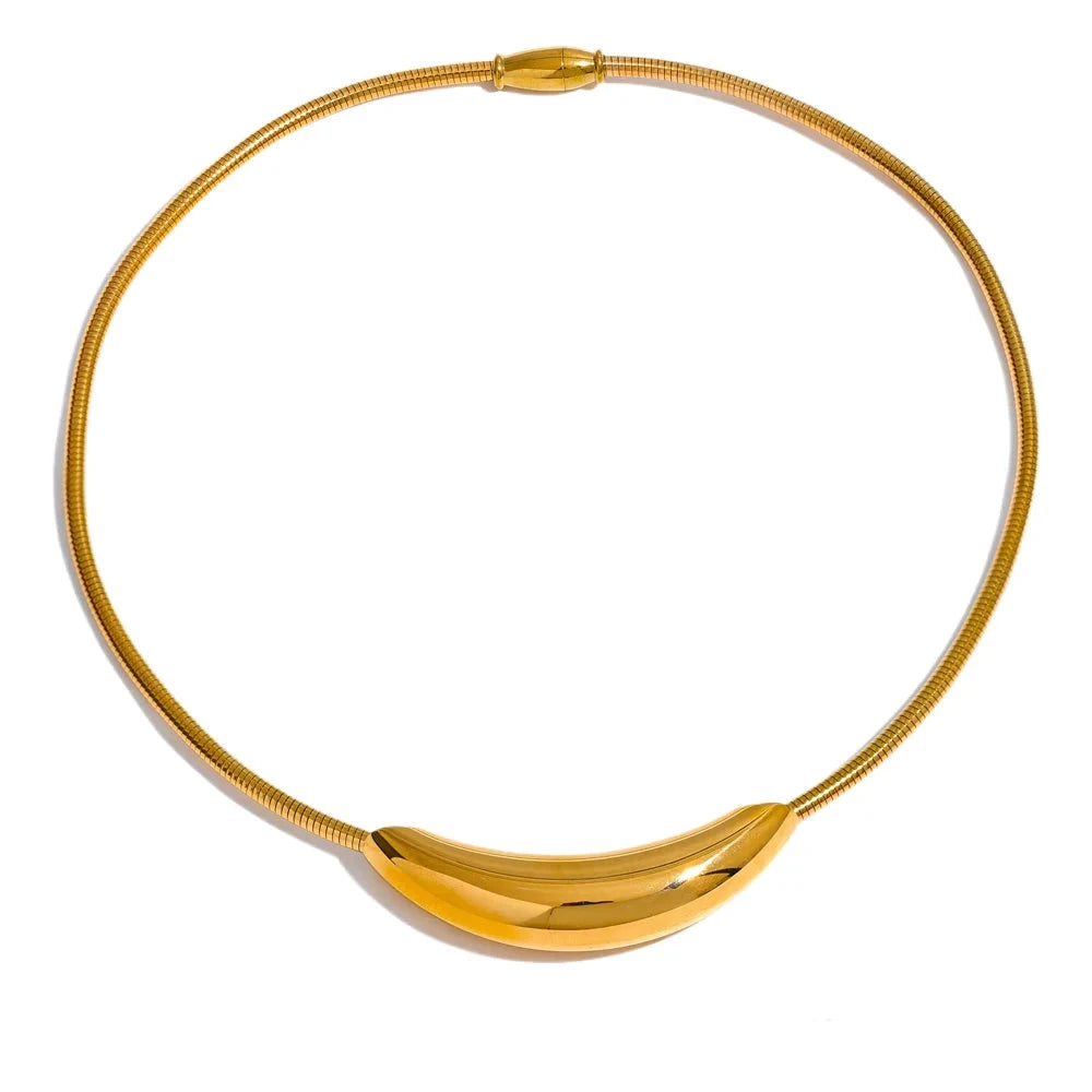 18K Gold Plated Waterproof Stainless Steel Necklace