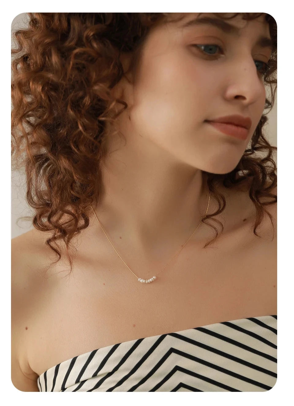 18K Gold Plated Stainless Steel Natural Pearl Necklace Collection